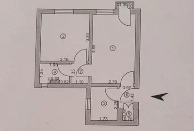 Vand schimb apartament 2 camere semidecomandat Micro 38