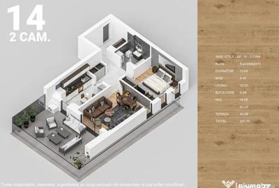 Apartament cu 2 camere decomandat în Titan - 2