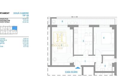 Apartament cu 2 camere decomandat în Bârnova - 3