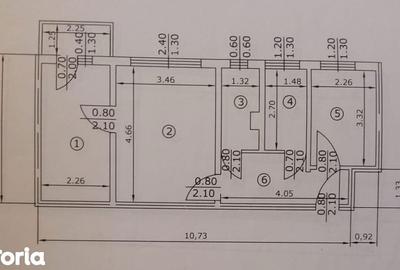 Apartament cu 3 camere semidecomandat în Vest - 2