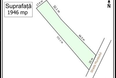 Teren intravilan de 1946 mp, în Nord-Vest - 1