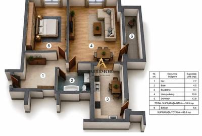 Apartament cu 2 camere în Central - 3