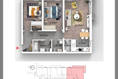 Apartament 3 camere – Mountain View, Calea Feldioarei, Brașov - 13