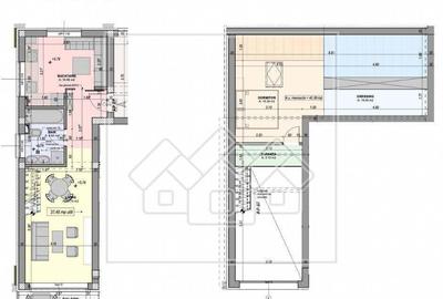 Penthouse 2 camere, bucatarie separata,balcon - mobilat si utilat - 5