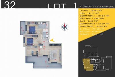 3 camere Direct Dezvoltator -Incalzire Pardoseala