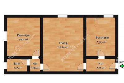 Apartament cu 2 camere semidecomandat, mobilat în Hipodrom 1 - 3
