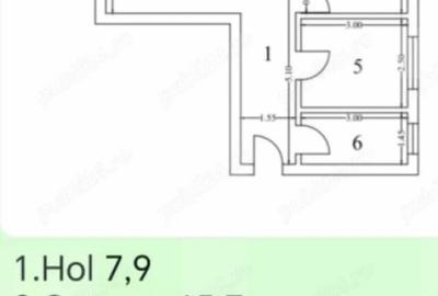 Apartament cu 2 camere decomandat, mobilat în Tineretului