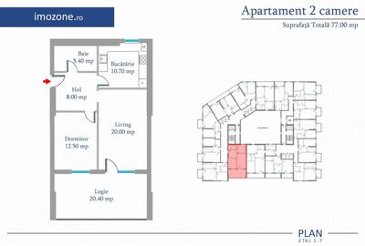 Apartament cu 2 camere decomandat în Militari - 13