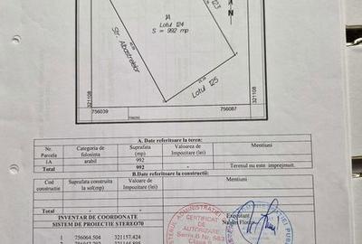 Teren de 992 mp, în Tortoman
