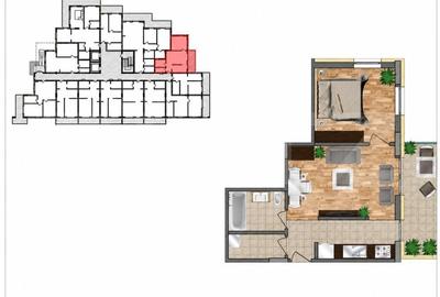 Apartament cu 2 camere în Centura - 1