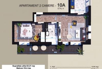 Apartament cu 2 camere în Titan - 3