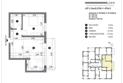 Apartament cu 2 camere semidecomandat în Freidorf - 6
