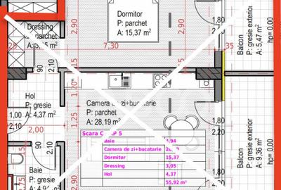 Apartament de vanzare 2 camere decomandat stadiu de proiect - 1