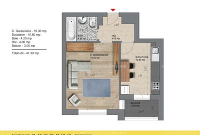 Garsoniera de vanzare la 5 minute de metrou Popesti Leordeni - 3