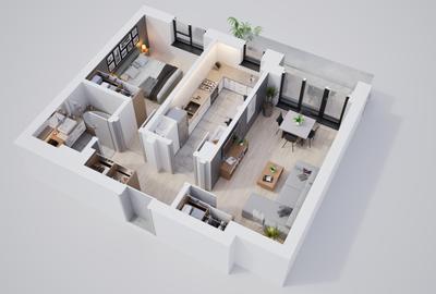 Apartament 2 camere cu incalzire in pardoseala si zone verzi - 12