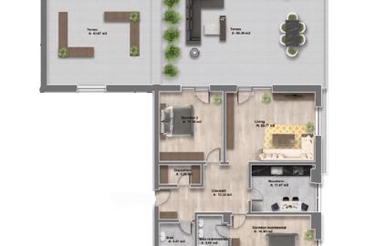 Penthouse 3 camere | Zona Sisesti | Terasa 110mp | 2 Parcari subterane | Mobilat - 13