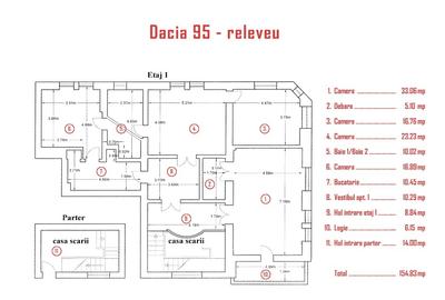 Apt 155mp in cladire monument istoric - Bd. Dacia - 7