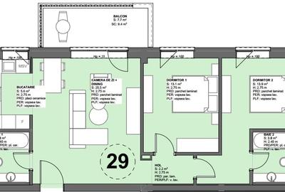 Apartament cu 3 camere decomandat în Voluntari - 4