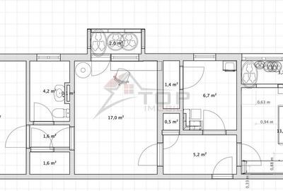 Apartament cu 3 camere semidecomandat în Podu Roș - 2