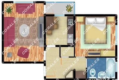 Apartament cu 2 camere decomandat în Soarelui