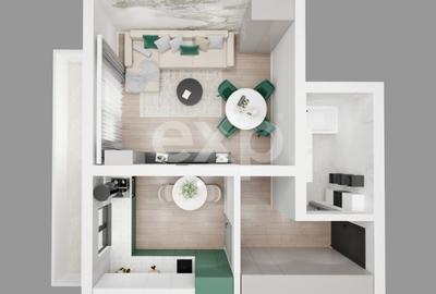 Apartament cu 2 camere decomandat în Trivale - 4