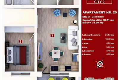 Studio 49 mp + balcon - 1