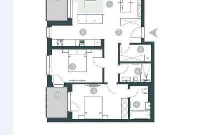 Apartament cu 3 camere semidecomandat, mobilat în Central - 13