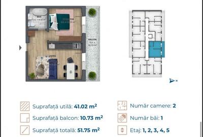 Apartament de 2 camere, prima linie la mare, Costinesti - 5