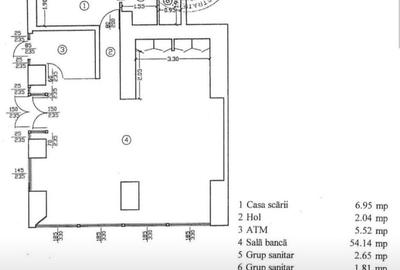 Zona Calea Victoriei - Ateneu S+P 154 mp trafic intens - 1
