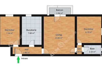 Apartament 3 camere balcon pivnita zona Vasile Aaron din Sibiu - 7