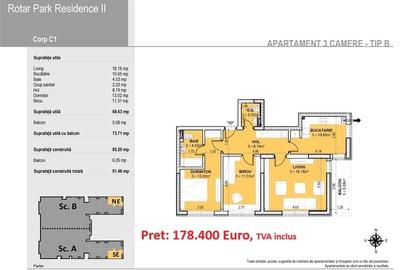 3 camere Rotar Park Residence-2-10min Metrou..... PROMOTIE LUNA DECEMBRIE!!!!! - 3