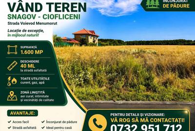 Teren de 1600 mp, în Ciofliceni - 3