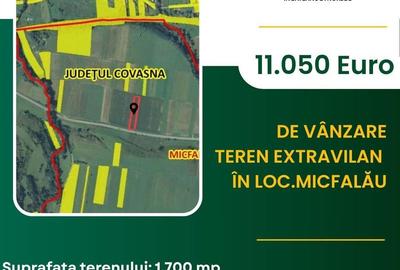 Teren de 1700 mp, în Micfalău - 2