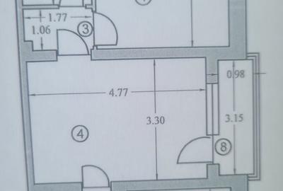 Apartament cu 2 camere semidecomandat în Radu Negru - 1