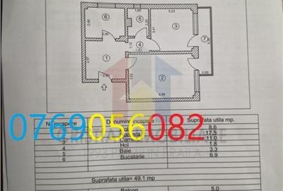 Ap 2 camere, Calarasi4 ,etaj 2, Confort 1 decomandat - 54 mp - 6