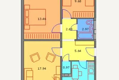 Apartament cu 3 camere, mobilat în 1 Decembrie 1918 - 5