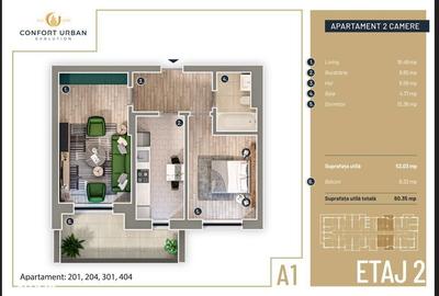 Apartament cu 2 camere în Alexandriei
