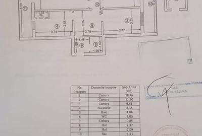 Etaj 1-Targu Cucu-Pod de Fier-3 Camere Decomandat-bloc 84' - 2