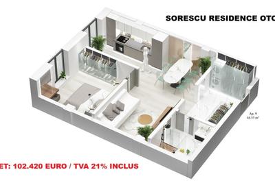 Sorescu Residence - Studio confort 1, bloc cu lift - 3