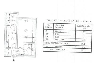 Garsonieră decomandată în Roșu - 6