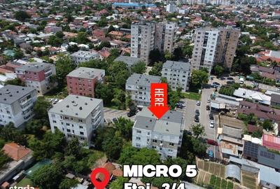 Apartament cu 3 camere decomandat în Micro 5