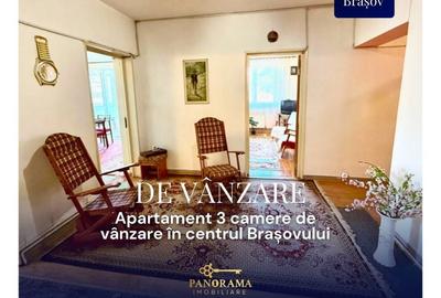 Apartament cu 3 camere decomandat, mobilat în Brașovul Vechi