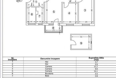 Apartament cu 3 camere semidecomandat în Inel II
