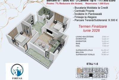 Apartament 3 camere Modern si Spatios - 9