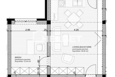 Apartament cu 2 camere semidecomandat în Sânpetru - 3