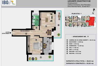 Apartament cu 2 camere decomandat în Nord - 7