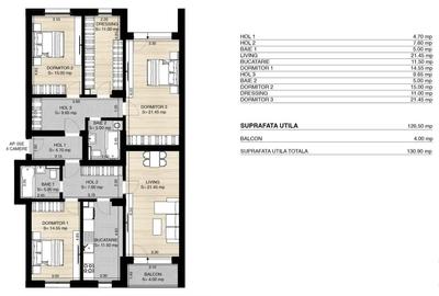 Apartament 4 Camere LUX Decomandat Gradina 55mp Direct Dezvoltator - 3