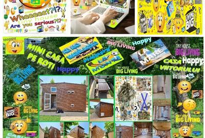Tiny House Birou Afacere Rulota Mini Casa Mobila Pe Roti Locuit Vacanta Hambar Lemn Din Vis Natura - 4