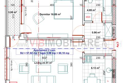 Apartament cu 2 camere decomandat în Tudor Vladimirescu - 13