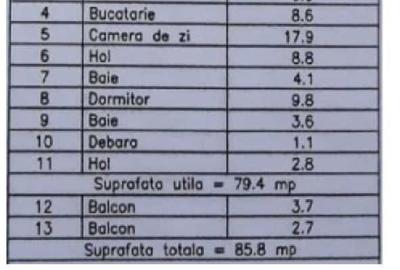 Apartament cu 4 camere decomandat în Cantacuzino - 2